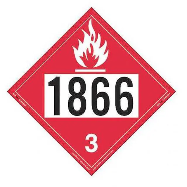 Main image of LABELMASTER ZEZ21866 Flammable Liquid Placard 1866,PK25