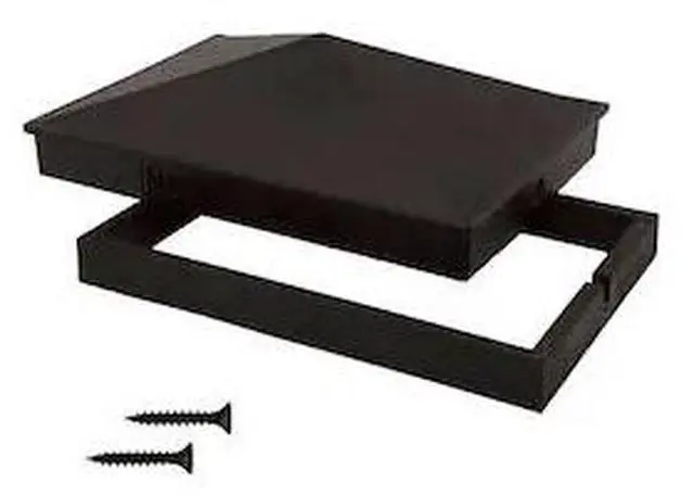 Alt view image 14 of 18 - Nuvo Iron Decorative Pyramid Post Cap for 3.5" x 5.5" / 4" x 6" Posts - Black