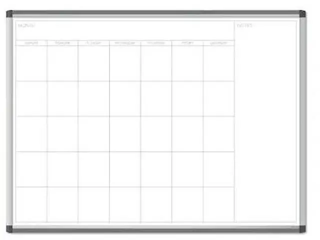 Alt view image 9 of 15 - PINIT Magnetic Dry Erase Calendar Board, 48 x 36 Inches, Silver Aluminum Frame UBR2903U0001