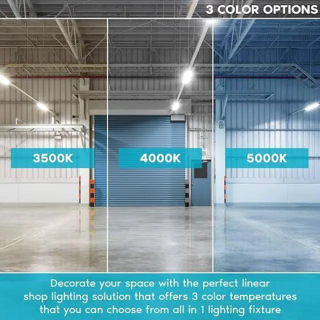 Alt view image 3 of 7 - LUXRITE LR25181-1PK 2 FT Slim Linear LED Shop Light 3 CCT Selectable