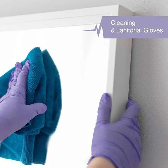 Alt view image 9 of 12 - Fifth Pulse Nitrile Exam Latex Free & Powder Free Gloves - Lilac - Box of 100 Gloves (XL)