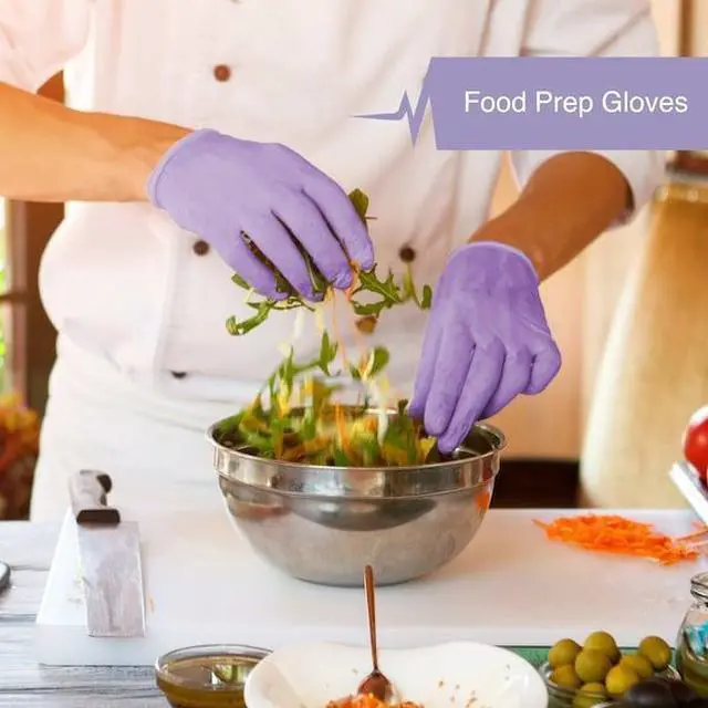 Alt view image 12 of 12 - Fifth Pulse Nitrile Exam Latex Free & Powder Free Gloves - Lilac - Box of 100 Gloves (XL)