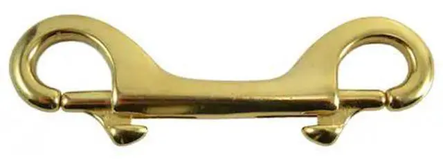 Main image of MIDWEST FASTENER 36662 4" Brass Double End Snap Hooks 2PK