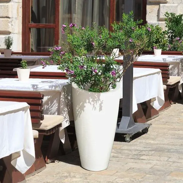 Alt view image 5 of 7 - MAYNE 8880-W Modesto 32" Tall Planter - White