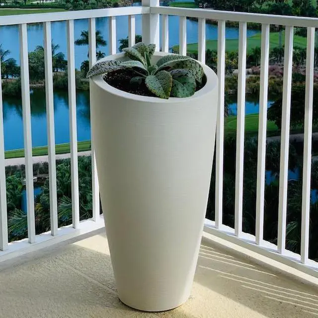 Alt view image 4 of 7 - MAYNE 8880-W Modesto 32" Tall Planter - White