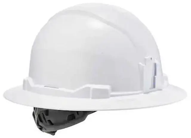 Main image of ERGODYNE 8971 White Class E Hard Hat Full Brim with Ra