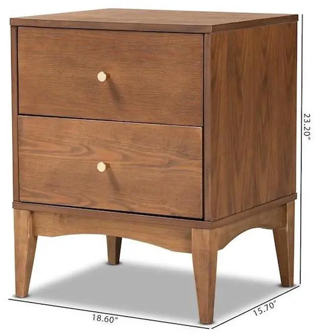 Alt view image 2 of 14 - BAXTON STUDIO 193-11301-ZORO Landis Mid-Century Ash Walnut Finished Wood