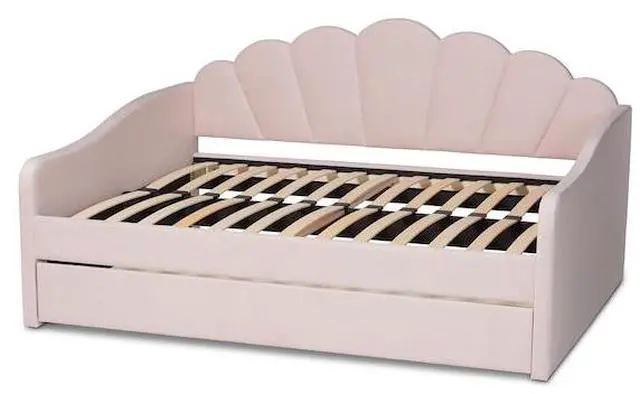 Alt view image 7 of 7 - BAXTON STUDIO 215-11550-ZORO Timila Modern and Contemporary Light Pink Velvet