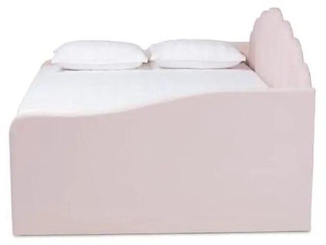 Alt view image 5 of 7 - BAXTON STUDIO 215-11550-ZORO Timila Modern and Contemporary Light Pink Velvet