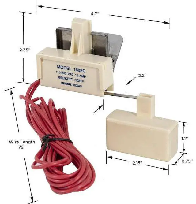 Alt view image 3 of 3 - BECKETT 1502C Switch-Safety 125-250 VAC Spring clamp (UR rated)