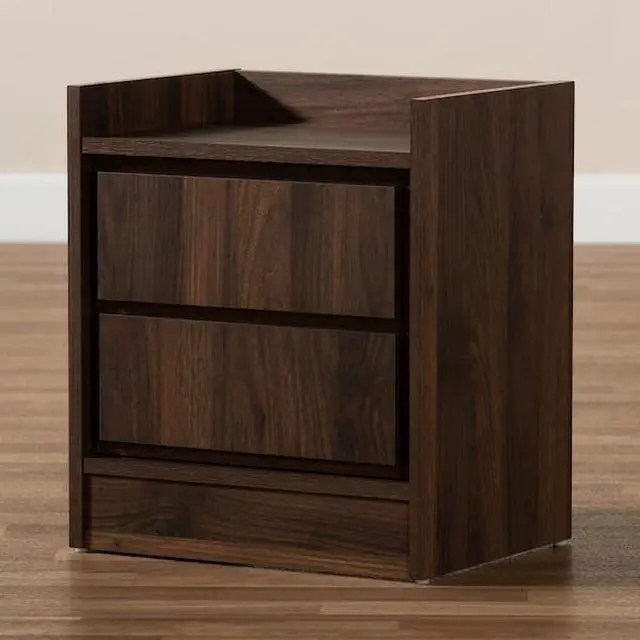 Alt view image 7 of 7 - BAXTON STUDIO 174-11212-Zoro Hale Modern and Contemporary Walnut Brown Finished