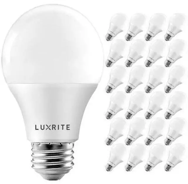 Main image of LUXRITE LR21424-24PK A19 LED Light Bulbs 9W (60W Equivalent) 800LM 3500K