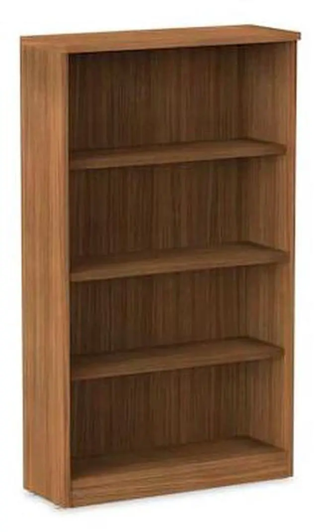Alt view image 8 of 20 - Alera - VA635632WA - Alera Valencia Series Bookcase, Four-Shelf, 31 3/4w x 14d x 55h, Modern Walnut