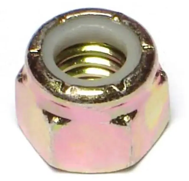 Main image of MIDWEST FASTENER 08207 Nylon Insert Lock Nut, 3/8"-16, Steel, Grade 8, Yellow