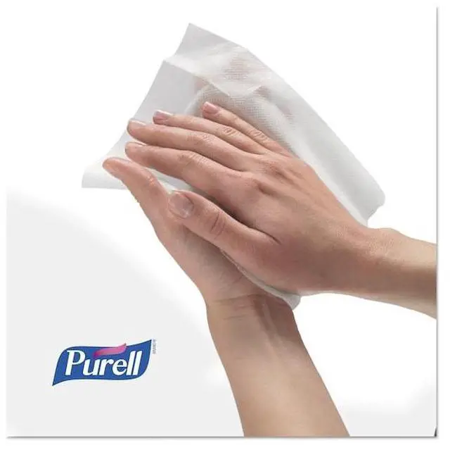 Alt view image 7 of 9 - Premoistened Hand Sanitizing Wipes Cloth 5 3/4" x 7" 100/Canister