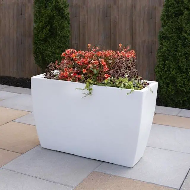 Alt view image 5 of 7 - MAYNE 8836-W Kobi Trough Planter 36 x 14 x 24, White