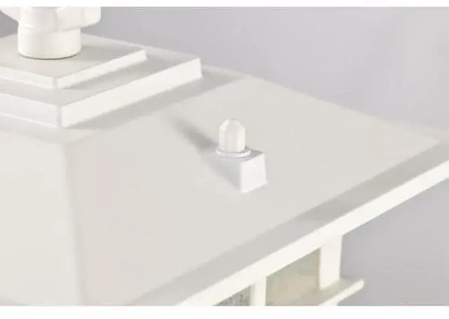 Alt view image 6 of 7 - NUVO 60/5951 Cove Neck Outdoor Large Post Lantern 1 Light White Finish