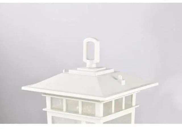Alt view image 7 of 7 - NUVO 60/5951 Cove Neck Outdoor Large Post Lantern 1 Light White Finish
