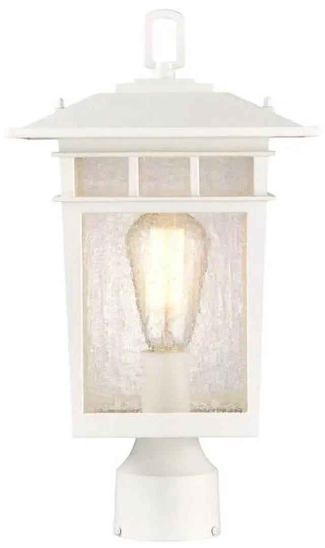 Alt view image 3 of 7 - NUVO 60/5951 Cove Neck Outdoor Large Post Lantern 1 Light White Finish