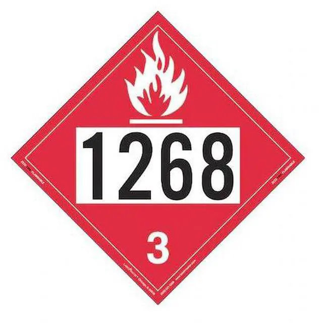 Main image of LABELMASTER ZEZ21268 Flammable Liquid Placard 1268,PK25