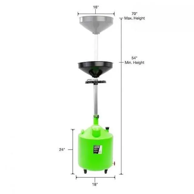 Alt view image 2 of 7 - OEMTOOLS 87031 18 Gallon Upright Portable Oil Drain