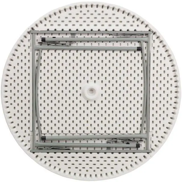 Alt view image 12 of 13 - 48'' Round Granite White Plastic Folding Table