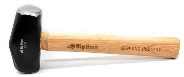 Alt view image 3 of 5 - BIG HORN 15125 3 LBs Drilling Hammer with Hickory Handle