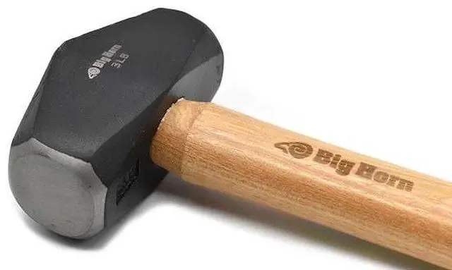Alt view image 5 of 5 - BIG HORN 15125 3 LBs Drilling Hammer with Hickory Handle