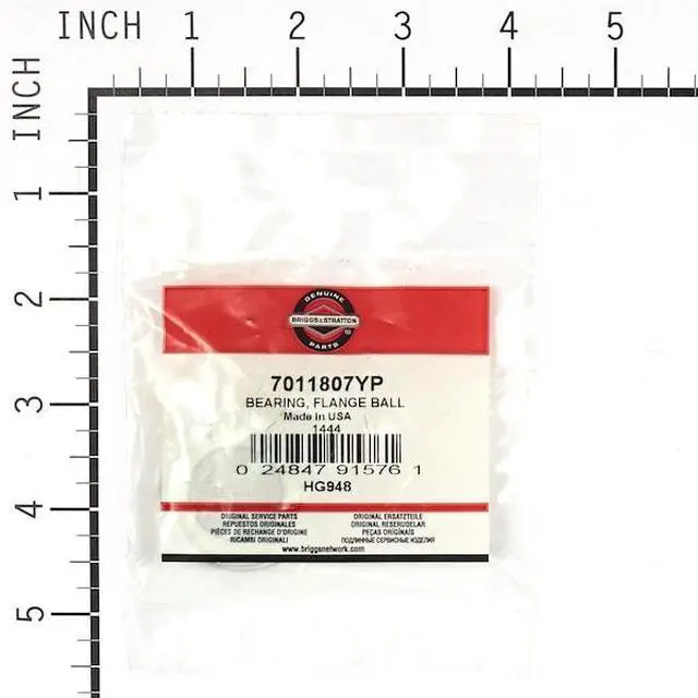 Alt view image 7 of 7 - BRIGGS Part# 7011807YP BEARING, FLANGE BALL - OEM