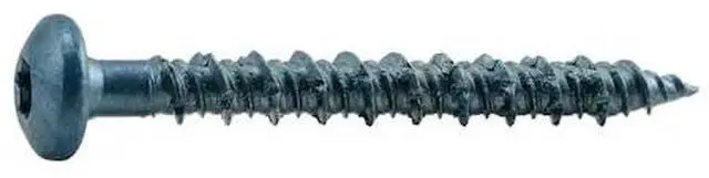 Main image of TORQUEMASTER 52447 Masonry Screw, 1/4" Dia., Pan, 2-1/4" L, Steel Blue Ruspert,