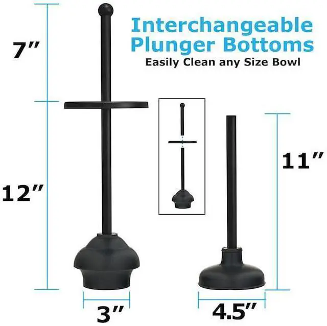 Alt view image 3 of 6 - BLUE DONUTS BD3934622 Toilet Brush and Plunger Set Toilet Plunger Toilet Brush
