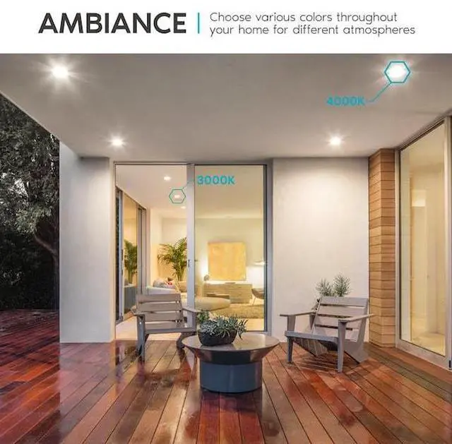 Alt view image 4 of 7 - LUXRITE LR23791-16PK 4" LED Recessed Can Lights 5 CCT Selectable 2700K-5000K