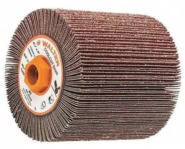 Alt view image 3 of 3 - Walter 07J448 COOLCUT Linear Finishing Flap Abrasive Drum - 80 Grit, 4-1/4 in.