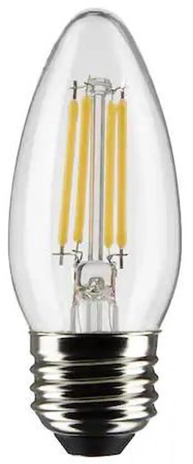 Main image of SATCO S21369 4 Watt B11 LED Lamp, Clear, Medium Base, 90 CRI, 3000K, 120 Volts,