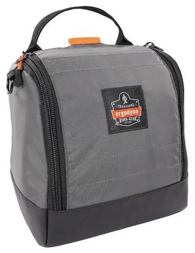 Main image of ERGODYNE 5185 Full Respirator Bag, Magnetic Zipper, Gray