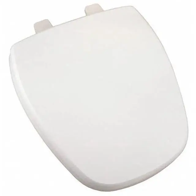 Main image of JONES STEPHENS C049WD00 Molded Wood Toilet Seat,Rnd Sq. Frnt,Wht With Cover,