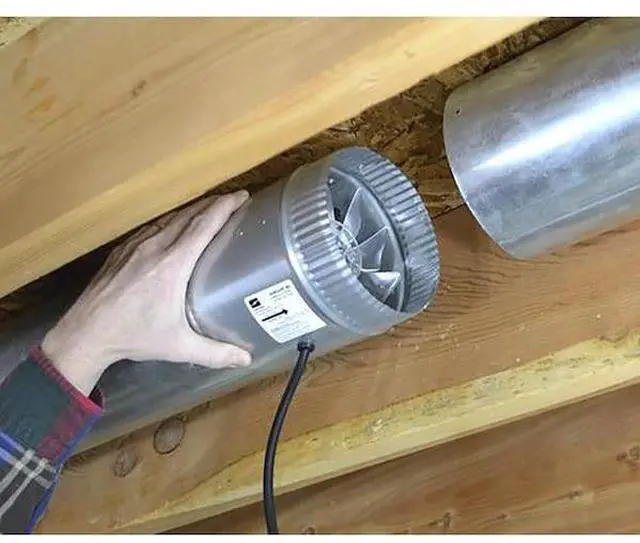 Alt view image 4 of 4 - SUNCOURT DB206C Inductor 6" Corded In-Line Booster Duct Fan