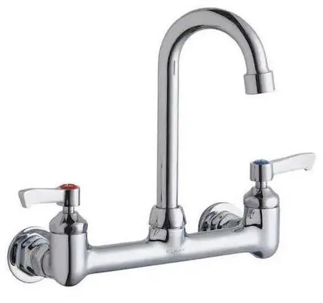 Main image of ELKAY LK940GN04L2H Service Sink,Faucet, Lever Handle, 8" Mount, 2 Hole
