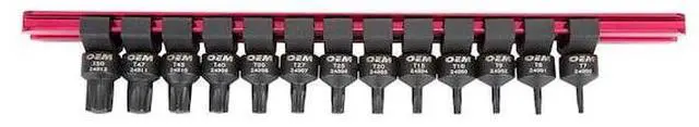 Alt view image 2 of 5 - OEMTOOLS 24293 13 Piece 1/4" Drive Stubby Star Socket Driver Set