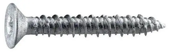 Main image of TORQUEMASTER 54550 Masonry Screw, 1/4" Dia., Flat, 1 3/4 in L, Stainless Steel