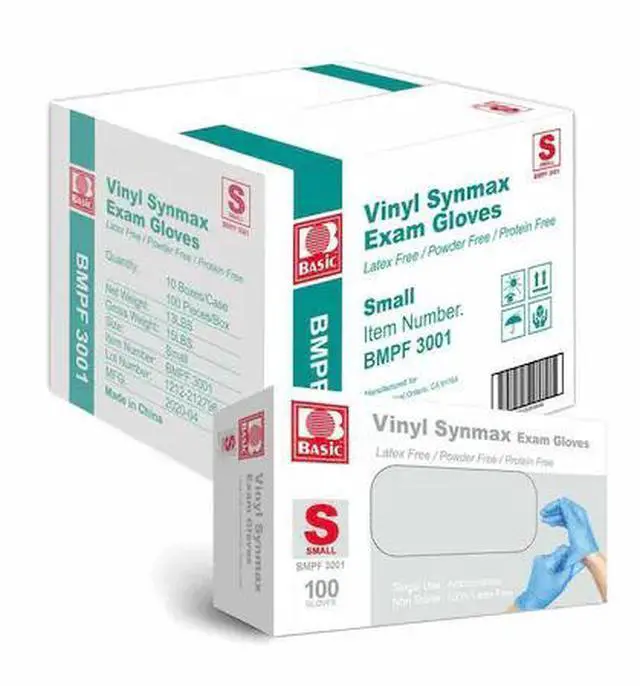 Main image of ZORO SELECT SYNMAXSC Disposable Gloves, Vinyl/Nitrile Blend, 4 mil,