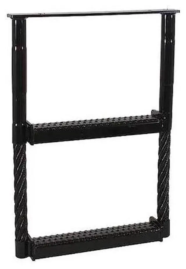 Main image of BUYERS PRODUCTS 5232417 Black Powder Coated 2-Rung Cable Type Truck Step - 24 x