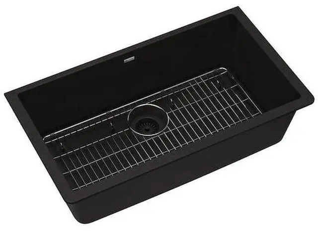 Alt view image 6 of 7 - ELKAY ELGRU13322BK0C Single Bowl Undermount Sink Kit, 33" X 18-7/16" X 9-7/16",