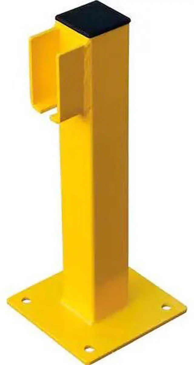 Main image of GLOBAL INDUSTRIAL 708436 Steel Lift-Out Guard Rail End Post, Single-Rail, 20H,