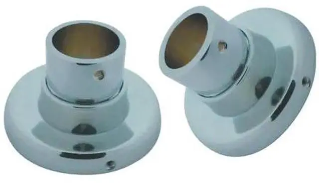 Alt view image 2 of 2 - Kingston Brass SRP311 Brass Shower Rod Base for CLASSIC Straight or Tension Shower Rod, Polished Chrome