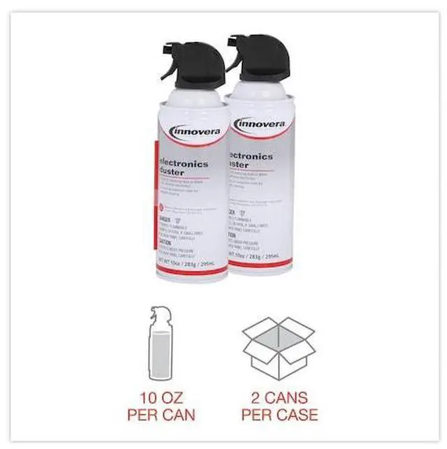 Alt view image 11 of 13 - Compressed Air Duster Cleaner, 10 oz Can, 2/Pack 10012