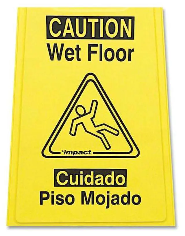 Alt view image 11 of 11 - Impact Products English/Spanish Wet Floor Sign