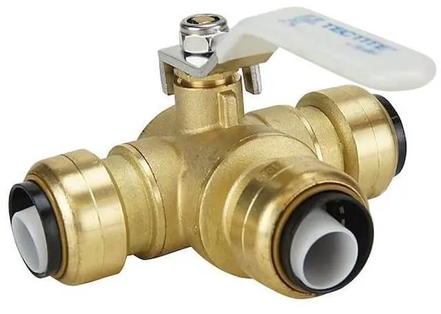 Alt view image 2 of 7 - APOLLO FSBBV334 3/4 in. Brass Push-To-Connect 3-Way Ball Valve