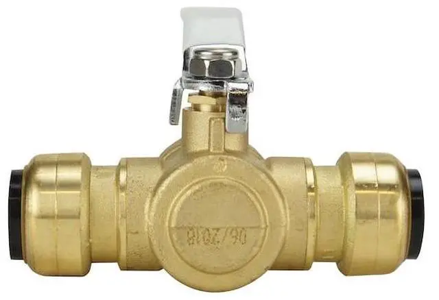 Alt view image 4 of 7 - APOLLO FSBBV334 3/4 in. Brass Push-To-Connect 3-Way Ball Valve