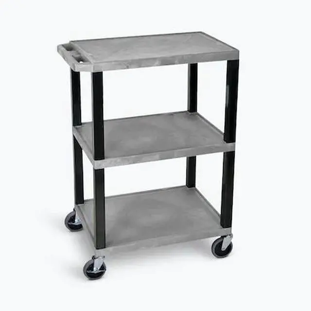 Alt view image 2 of 3 - H. Wilson Gray 3 Shelf Specialty Utility Cart